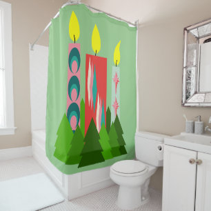 Christmas Candles Shower Curtain