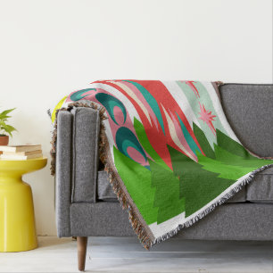 Christmas Candles Throw Blanket