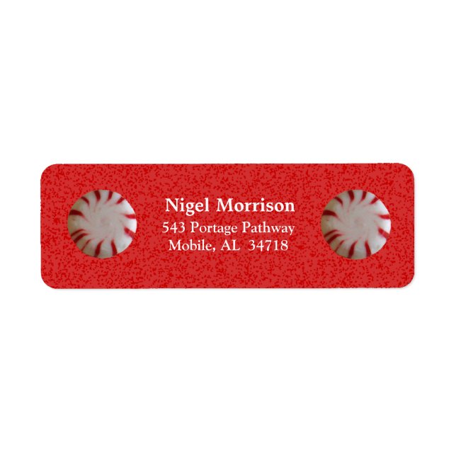 Christmas Candy Address Labels (Front)