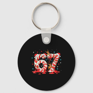 Christmas Candy Cane 67 Meme Six Seven Funny Boys Key Ring