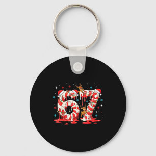 Christmas Candy Cane 67 Meme Six Seven Funny Boys  Key Ring