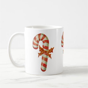 Christmas candy cane coffee mug