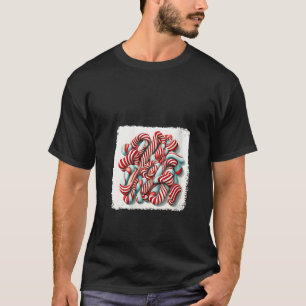 Christmas Candy Cane Crew Matching Family Winter T T-Shirt