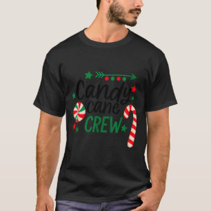 Christmas Candy Cane Crew Shirt Women Girls Boys K