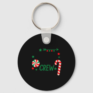 Christmas Candy Cane Crew Shirt Women Girls Boys K Key Ring