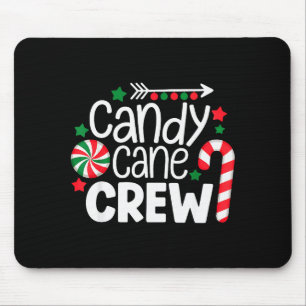 Christmas Candy Cane Crew Shirt Women Girls Boys K Mouse Pad