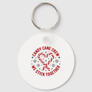 Christmas Candy Cane Crew We Stick Together Matchi Key Ring