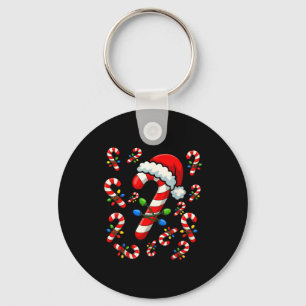 Christmas Candy Cane Crew Xmas Holiday Family Matc Key Ring
