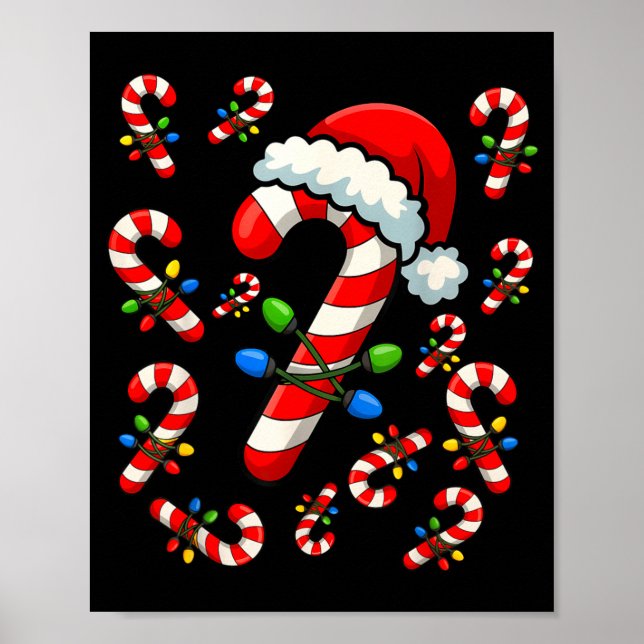 Christmas Candy Cane Crew Xmas Holiday Family Matc Poster (Front)