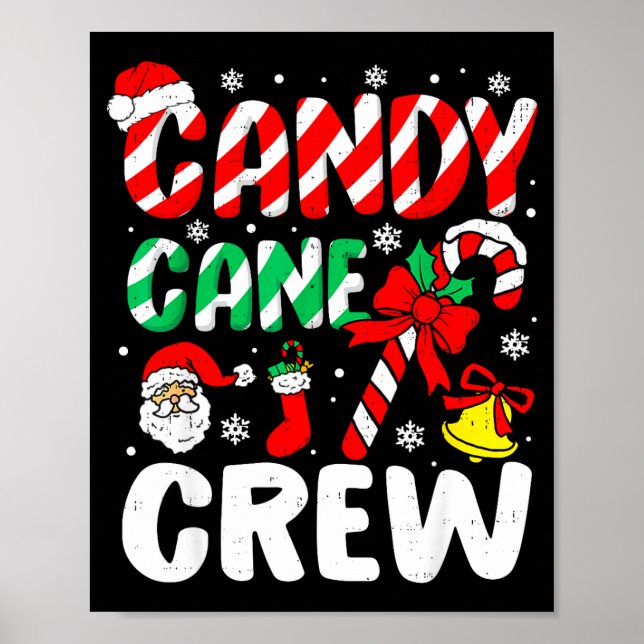 Christmas Candy Cane Crew Xmas Holiday Toddler Kid Poster (Front)