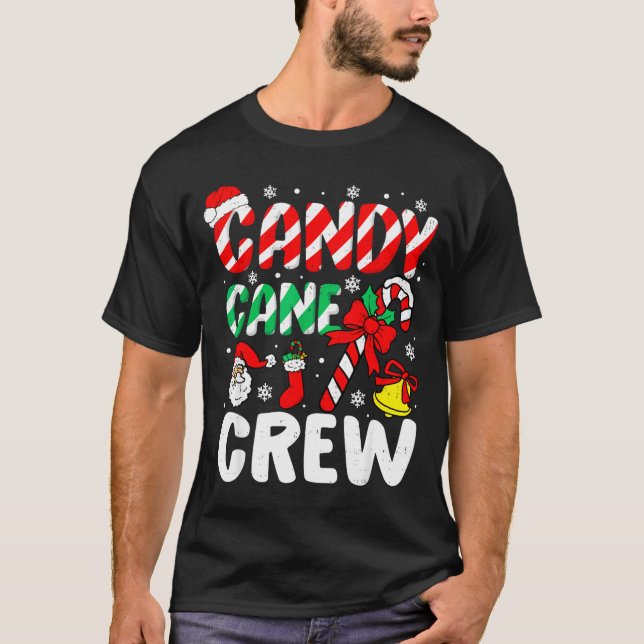 Christmas Candy Cane Crew Xmas Holiday Toddler Kid T-Shirt (Front)