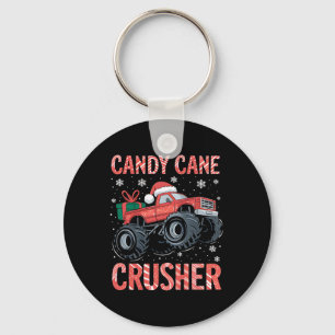 Christmas Candy Cane Crusher Xmas Monster Truck To Key Ring
