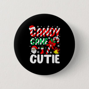 Christmas Candy Cane Cutie Xmas Holiday Toddler Ki 6 Cm Round Badge