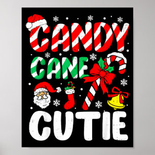 Christmas Candy Cane Cutie Xmas Holiday Toddler Ki Poster