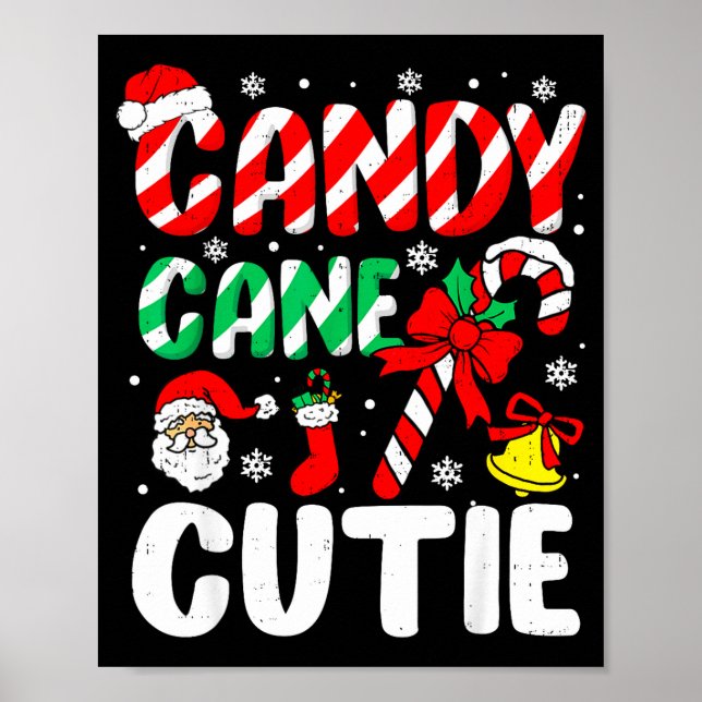 Christmas Candy Cane Cutie Xmas Holiday Toddler Ki Poster (Front)