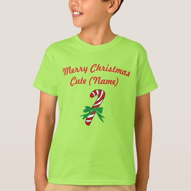 Christmas Candy Cane -David Kids' Basic T-Shirt (Front)