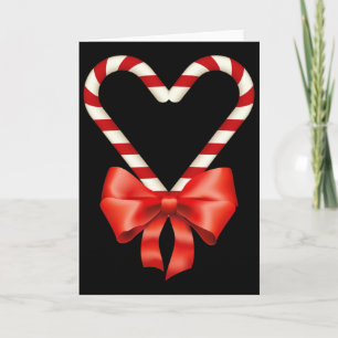 Christmas Candy Cane Heart For Children Men Women Card