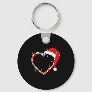 Christmas Candy Cane Heart Funny Love Candy Men Wo Key Ring