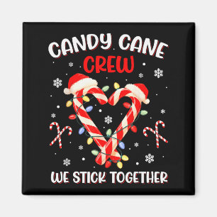 Christmas Candy Cane Heart Holiday Family Matching Magnet