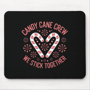Christmas Candy Cane Heart Holiday Family Matching Mouse Pad