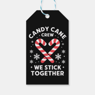 Christmas Candy Cane Heart We Stick Together  Gift Tags