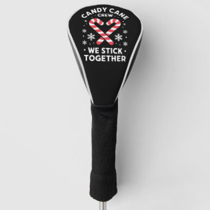 Christmas Candy Cane Heart We Stick Together Golf Head Cover