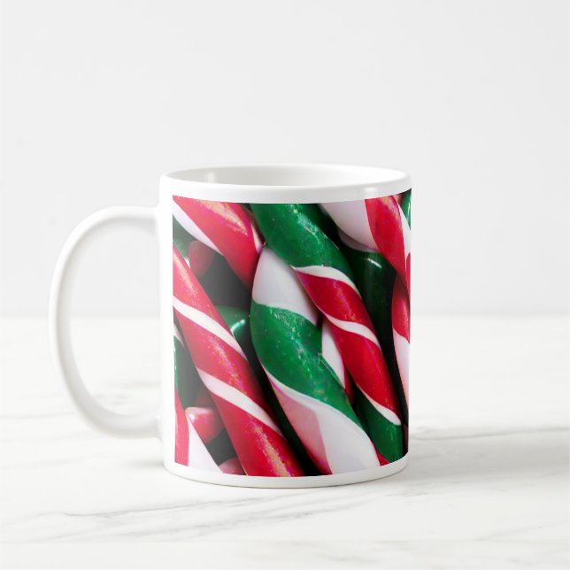 Christmas Candy Cane Holiday Mug (Left)