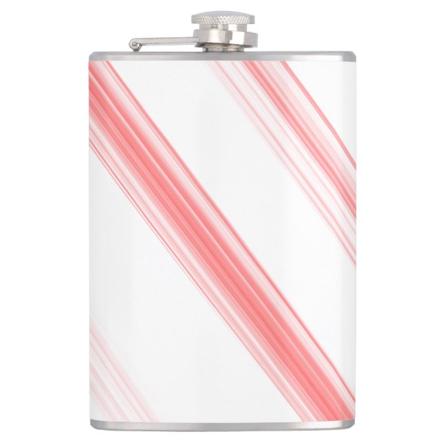 Christmas Candy Cane Holiday Vinyl Wrapped Flask (Front)