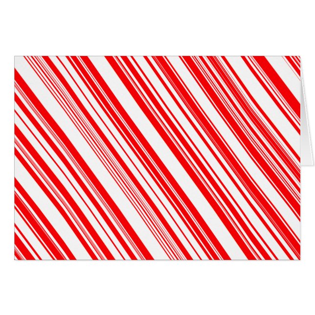 Christmas Candy Cane Holidays Red White Stripes (Front Horizontal)