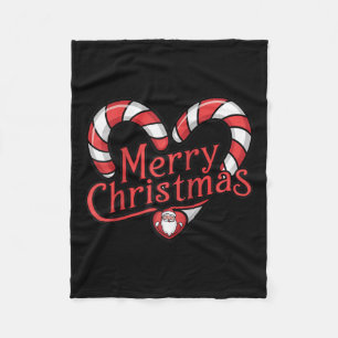 Christmas Candy Cane – Merry Christmas  Fleece Blanket