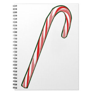 christmas candy cane notebook