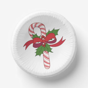 Christmas Candy Cane Paper Plate