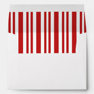 Christmas Candy Cane Party Invitation Envelopes