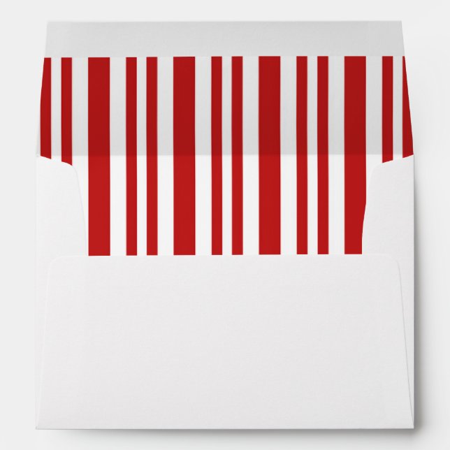 Christmas Candy Cane Party Invitation Envelopes (Back (Bottom))