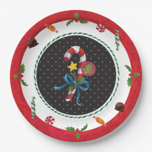 Christmas Candy Cane Party Plates