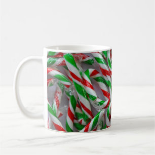 Christmas candy cane pattern coffee mug