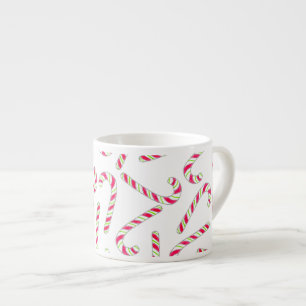 Christmas candy cane pattern espresso cup