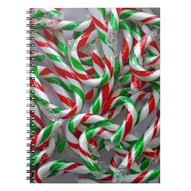 Christmas candy cane pattern notebook (Front)