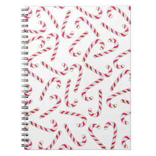 Christmas candy cane pattern notebook
