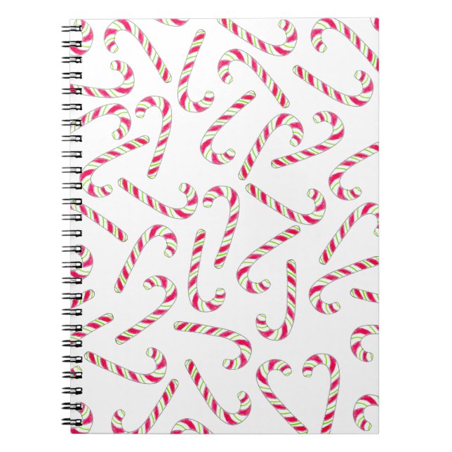Christmas candy cane pattern notebook (Front)