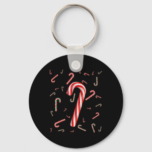 Christmas Candy Cane Santa Hat Xmas Holiday Boys G Key Ring