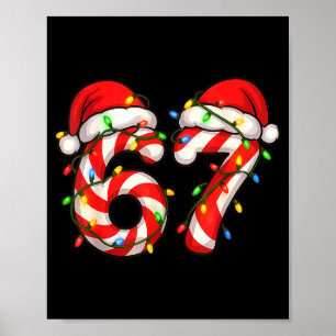 Christmas Candy Cane Santa Xmas 67 Candy Youth Wom Poster
