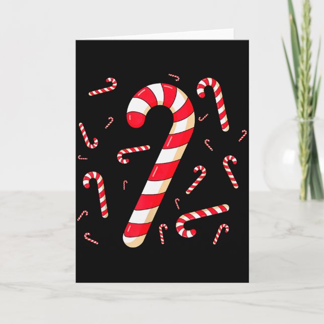 Christmas Candy Cane Santa Xmas Family Kid Toddler Card (Front)