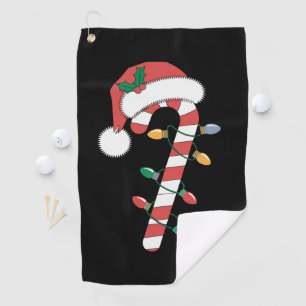 Christmas Candy Cane Santa Xmas Kids Golf Towel