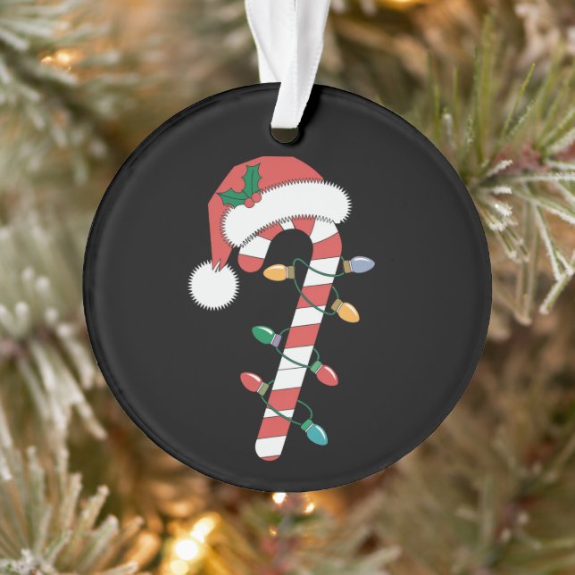 Christmas Candy Cane Santa Xmas Kids  Ornament (Tree)