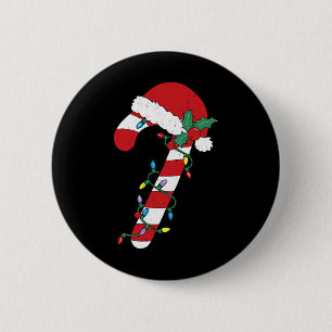 Christmas Candy Cane Santa Xmas Kids Toddler Youth 6 Cm Round Badge