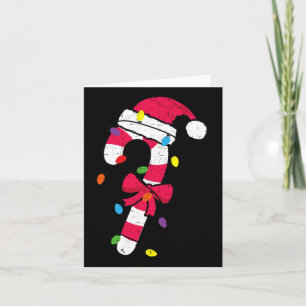 Christmas Candy Cane Santa Xmas Kids Toddler Youth Card