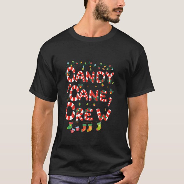 Christmas Candy Cane Santa Xmas Kids Toddler Youth T-Shirt (Front)