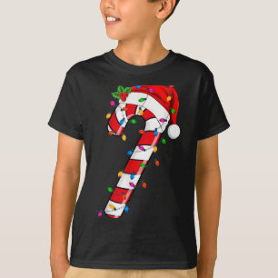Christmas Candy Cane Santa Xmas Kids Toddler Youth T-Shirt