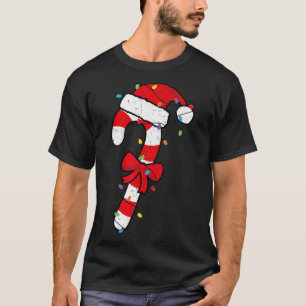 Christmas Candy Cane Santa Xmas Kids Toddler Youth T-Shirt